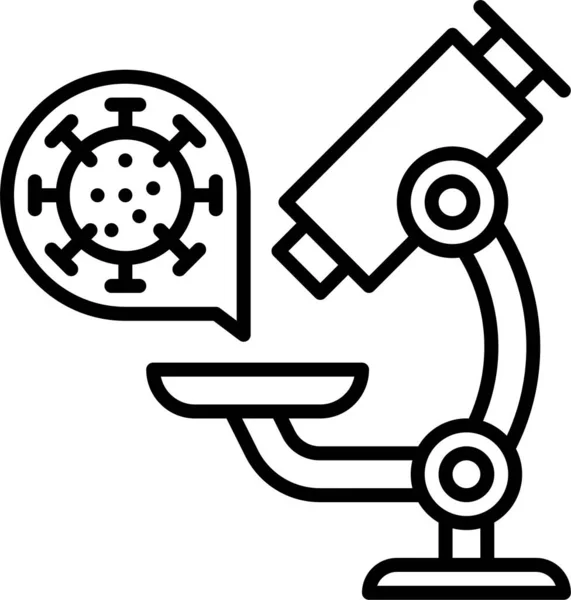 Corona Labormikroskop Symbol Der Kategorie Krankenhäuser Gesundheitswesen — Stockvektor