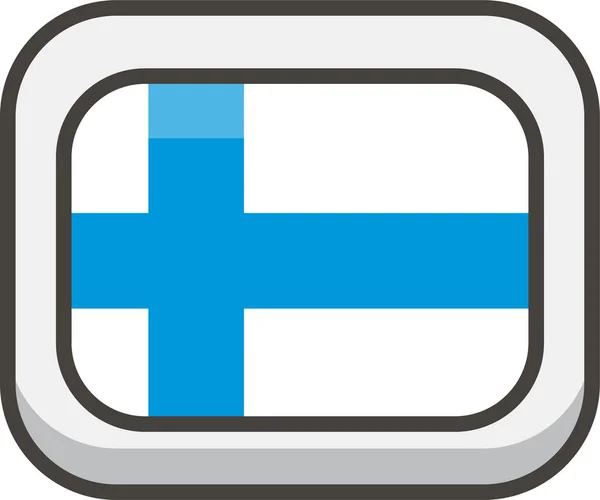 Finland Flag Filled Outline Icon Filled Outline Style — 图库矢量图片