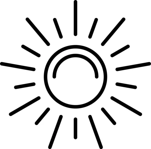夏の太陽の天気アイコン — ストックベクタ