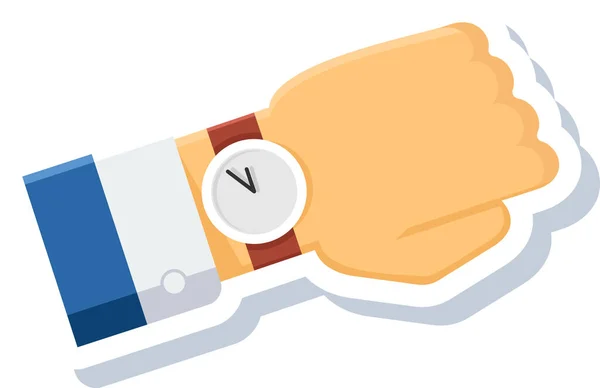 Watch Wrist History Icon Flat Style — Stock Vector