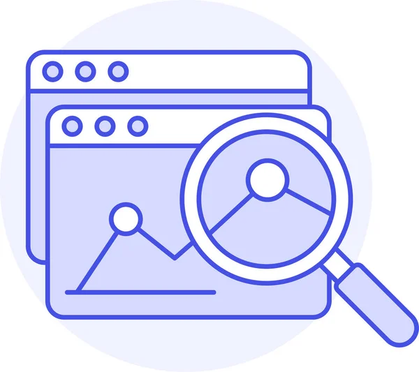 Icône Comparaison Graphique Analyse Dans Style Contour Rempli — Image vectorielle