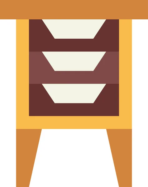 Іконка Меблів Приліжкового Прикраси Плоскому Стилі — стоковий вектор