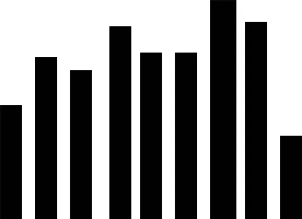 固体风格的分析条形图图标 — 图库矢量图片