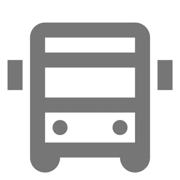 Icône Livraison Transport Par Autobus Dans Style Contour — Image vectorielle