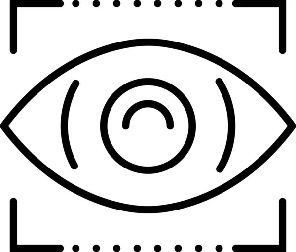 Biometrics Eye Iris Icon — Stock Vector