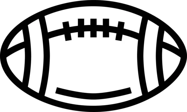 American Ball Football Ikone Outline Stil — Stockvektor