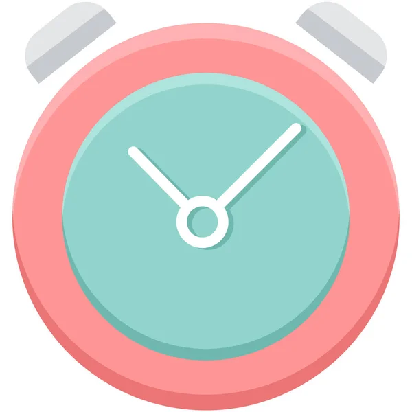 Icono Tiempo Alerta Alarma Estilo Plano — Archivo Imágenes Vectoriales