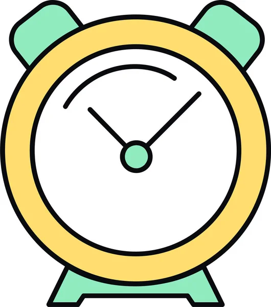 Reloj Despertador Llenado Contorno Icono Estilo Contorno Lleno — Archivo Imágenes Vectoriales