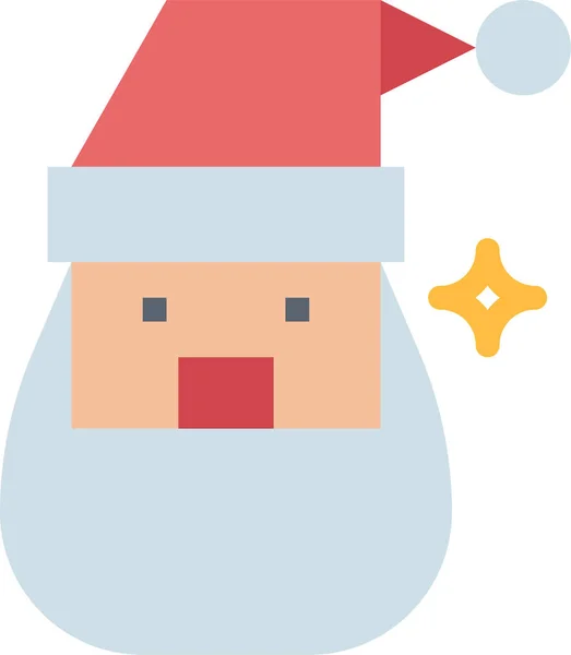 Icône Homme Noël Claus Dans Style Plat — Image vectorielle