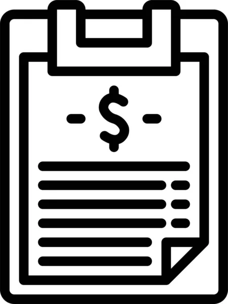 Clipboard Sale Money Icon Outline Style — Stock Vector