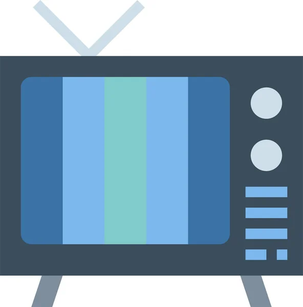 Ikona Technologii Ekranu Anteny Płaskim Stylu — Wektor stockowy