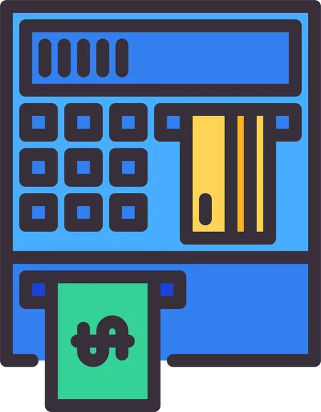 Machine Geld Atm Pictogram — Stockvector