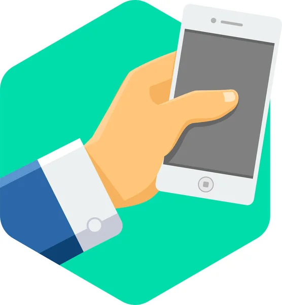 Smartphone Portatile Con Cellulare — Vettoriale Stock