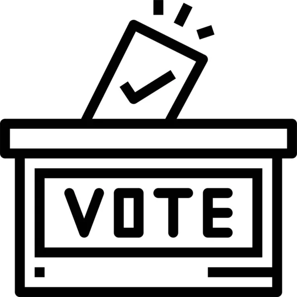 Bulletin Vote Élection Politicien Icône — Image vectorielle
