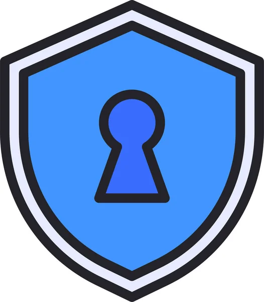 Shield Security Secure Icon Ausgefüllten Outline Stil — Stockvektor