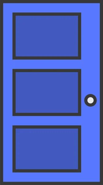 Dekorace Dveře Domácnost Ikona Vyplněném Stylu — Stockový vektor