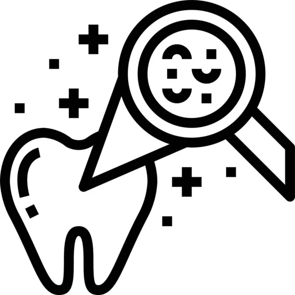 Chequeo Dental Icono Atención Médica Los Hospitales Categoría Sanitaria — Archivo Imágenes Vectoriales