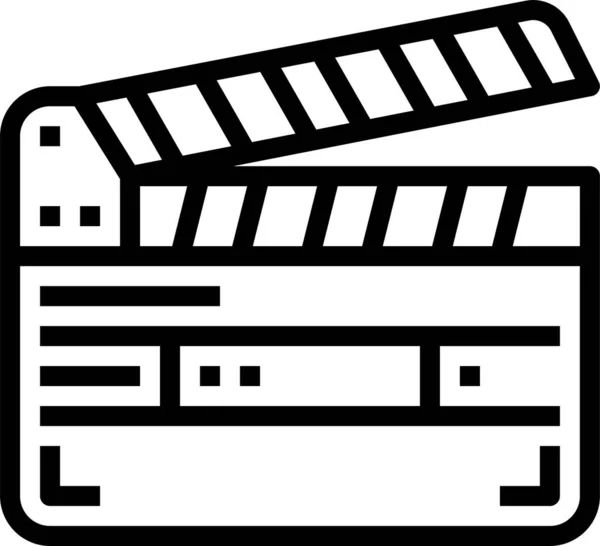 Ícone Entretenimento Cinema Clapperboard Categoria Dispositivos Eletrônicos Aparelhos — Vetor de Stock