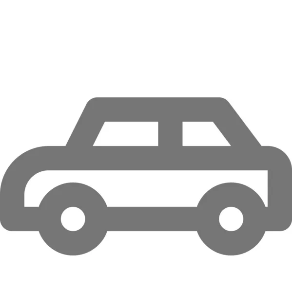 Auto Vervoer Auto Pictogram Grote Lijnen Stijl — Stockvector