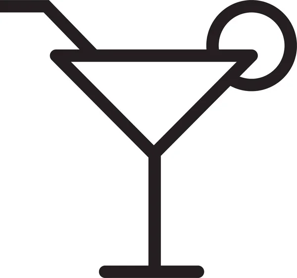 Cocktail Beverage Drink Icon Outline Style — Stock Vector