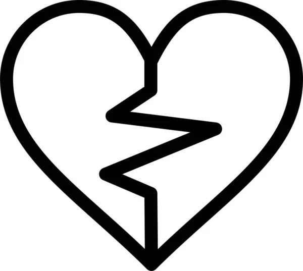 Разбитая Икона Сердца — стоковый вектор