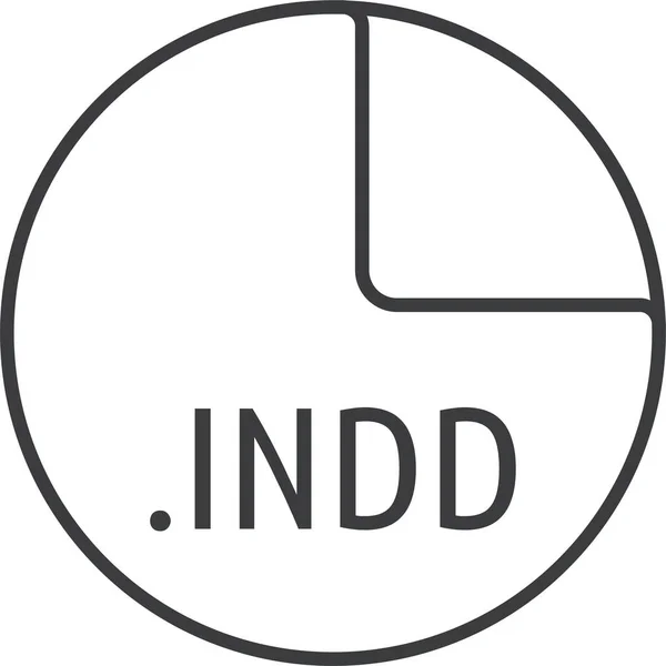 Formato Archivo Indd Icon Outline Style — Vector de stock