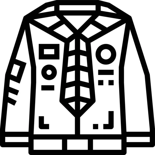 Kleding Sjaal Scouts Pictogram Omtrek Stijl — Stockvector