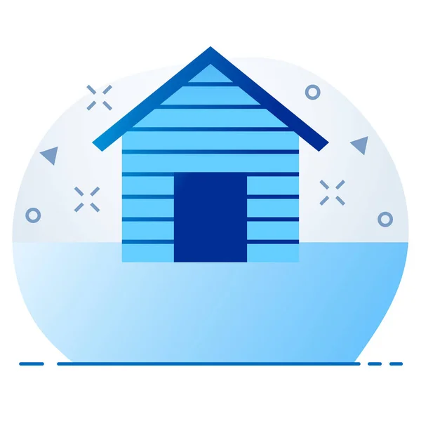 Apartment Home Penthouse Icon — Stock Vector