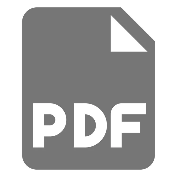 Datei Pdf Erweiterung Symbol Solidem Stil — Stockvektor
