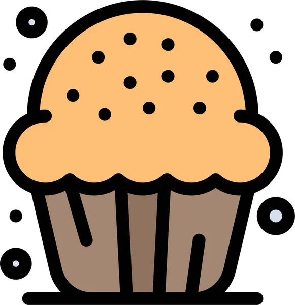 Icône Gâteau Aux Bonbons Dessert Dans Catégorie Des Boissons Alimentaires — Image vectorielle
