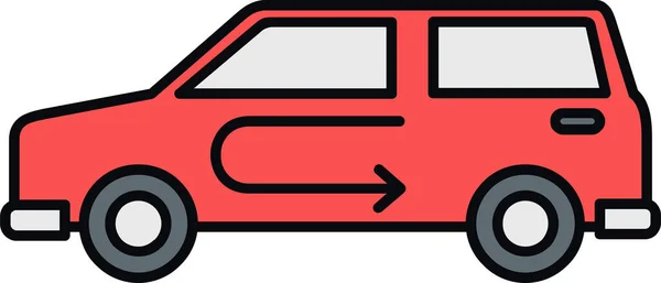 Αυτοκίνητο Jeep Auto Εικονίδιο Στυλ Γεμάτο Περίγραμμα — Διανυσματικό Αρχείο