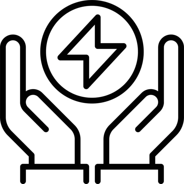 Ikona Ekologicznej Energii Elektrycznej — Wektor stockowy