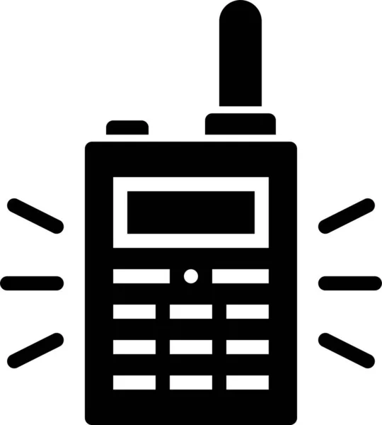 Communicatie Info Telefoon Icoon Solide Stijl — Stockvector