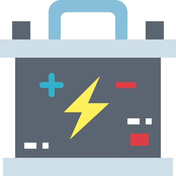 Ikona Narzędzi Rozrusznika Baterii Płaskim Stylu — Wektor stockowy