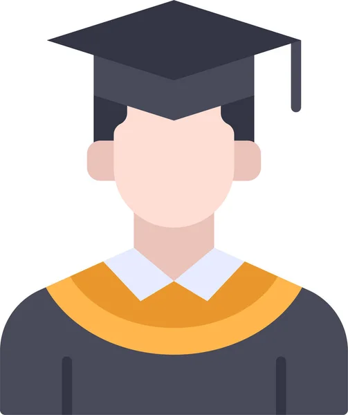 Avatar College Graduation Icon — Stock Vector