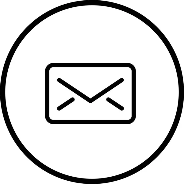 轮廓式的对齐电子邮件键盘图标 — 图库矢量图片