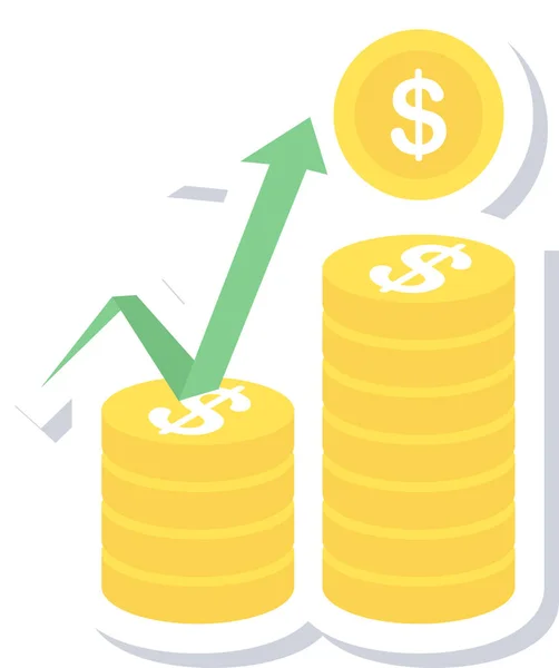 Ícone Plano Financeiro Mercado Estilo Plano —  Vetores de Stock