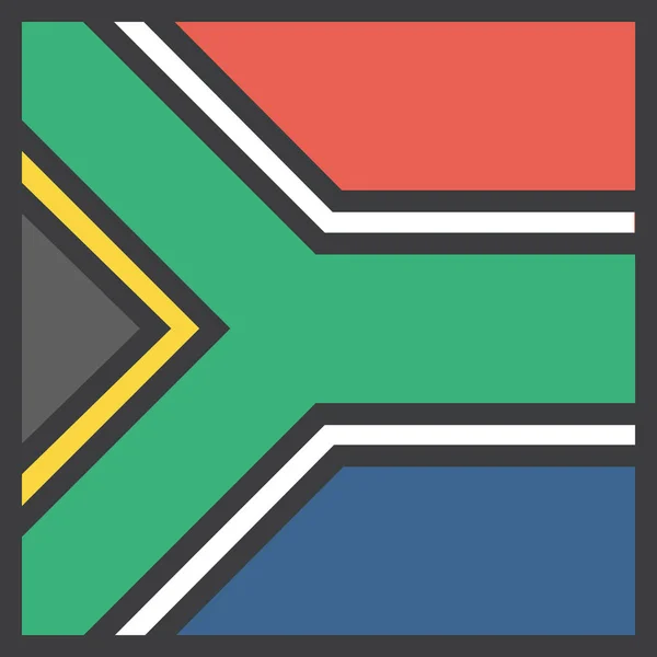 África Icono Del País Africano Estilo Contorno Lleno — Vector de stock