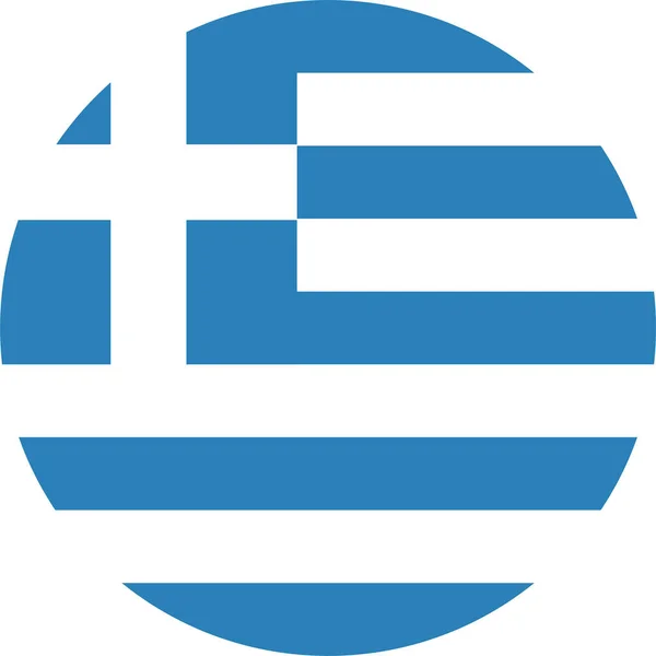 Bandeira País Ícone Greece Estilo Plano — Vetor de Stock