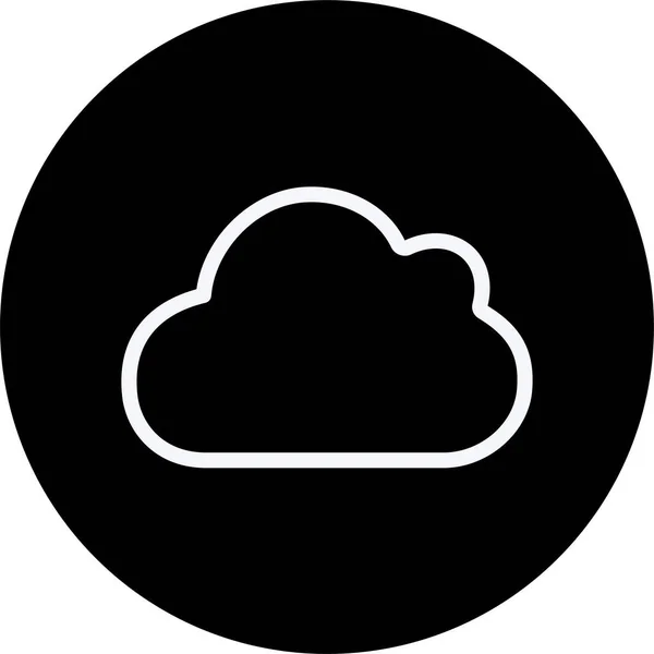 Icono Previsión Nubes Climáticas Estilo Esquema — Archivo Imágenes Vectoriales