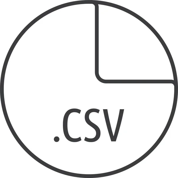 Иконка Формата Csv Стиле Наброска — стоковый вектор