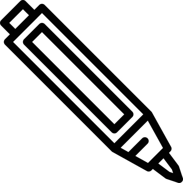 Ikona Tužky Pro Vzdělávání Stylu Osnovy — Stockový vektor