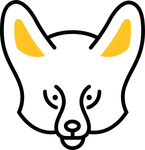 Ζώο Αλεπού Fennec Εικονίδιο — Διανυσματικό Αρχείο