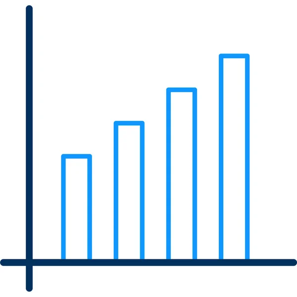 Icône Diagramme Barres Dans Style Contour — Image vectorielle