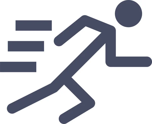 Icône Course Marathon Athlétisme Dans Style Solide — Image vectorielle