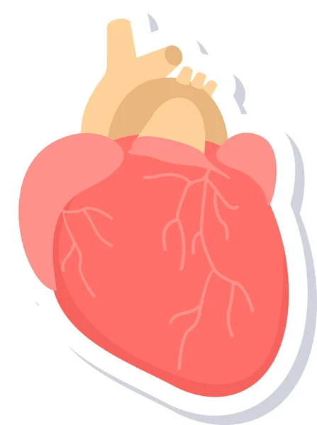 Καρδιακή Προσβολή Εικονίδιο Υγείας Επίπεδο Στυλ — Διανυσματικό Αρχείο