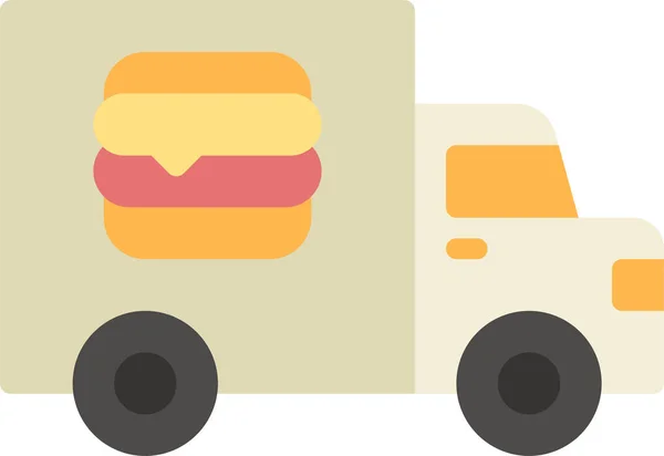 Camion Alimentaire Icône Livraison — Image vectorielle