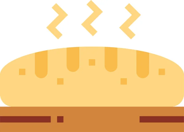 Ikona Pieczywa Chlebowego Płaskim Stylu — Wektor stockowy