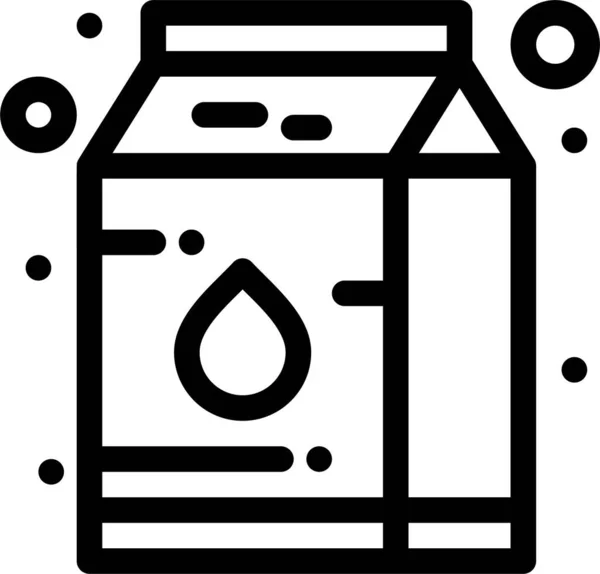 Ingeblikte Gecondenseerde Melk Pictogram Omtrek Stijl — Stockvector