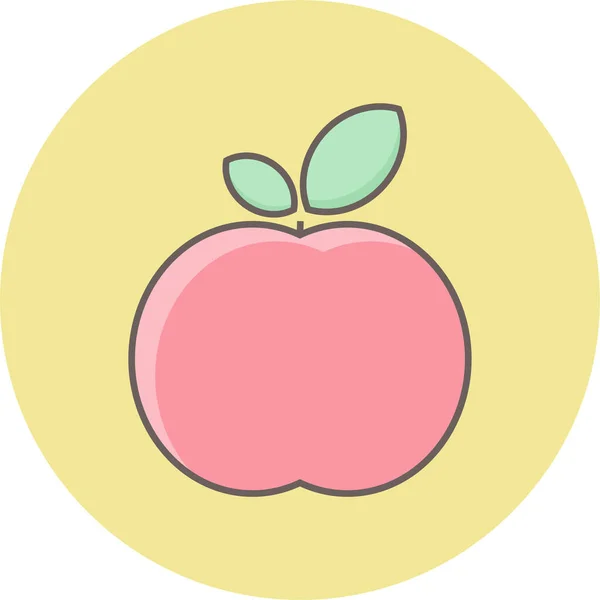 Appel Fruit Zorg Icoon Gevulde Outline Stijl — Stockvector